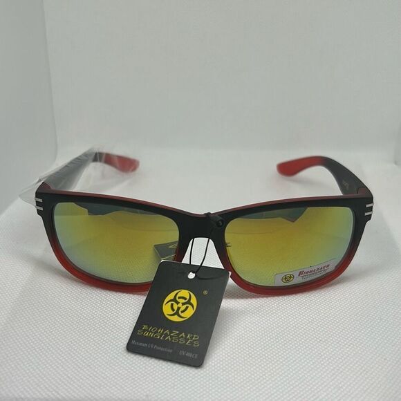 Biohazard Classic Mirrored Mens Sunglasses - Picture 3 of 3